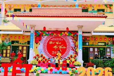 TRƯỜNG MẦM NON TRỰC ĐẠI TỔ CHỨC CHƯƠNG TRÌNH “BÉ VUI HỘI XUÂN” TẠO SÂN CHƠI TRẢI NGHIỆM Ý NGHĨA CHO TRẺ